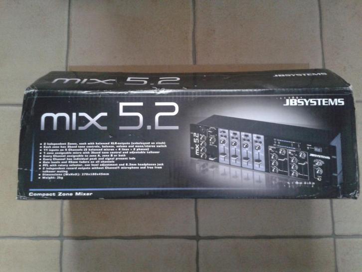 Mix 5.2 mengtafel voor rackinbouw, Muziek en Instrumenten, Mengpanelen, Zo goed als nieuw, 5 tot 10 kanalen, Microfooningang, Ophalen