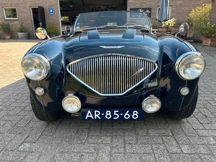 Austin Healey 100M, 1955, Auto's, Austin, Particulier, Open dak, Benzine, Cabriolet, 2 deurs, Handgeschakeld, Blauw, Blauw, Leder