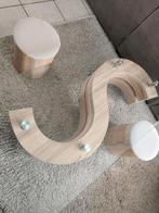 Salontafel glas hout, Antiek en Kunst, Ophalen