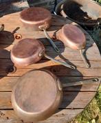 koperen pannen set made in france, Ophalen of Verzenden, Gebruikt