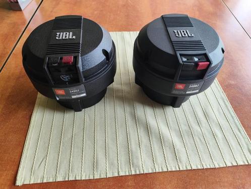 2 jbl 2450J compressie drivers, Audio, Tv en Foto, Luidsprekerboxen, Zo goed als nieuw, Front, Rear of Stereo speakers, 120 watt of meer