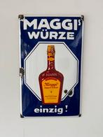 Maggi’s emaille reclamebord, Ophalen of Verzenden, Gebruikt, Reclamebord