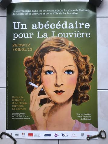 Affiche, expo. à La Louvière Surréalisme, Magritte 2012 - 13