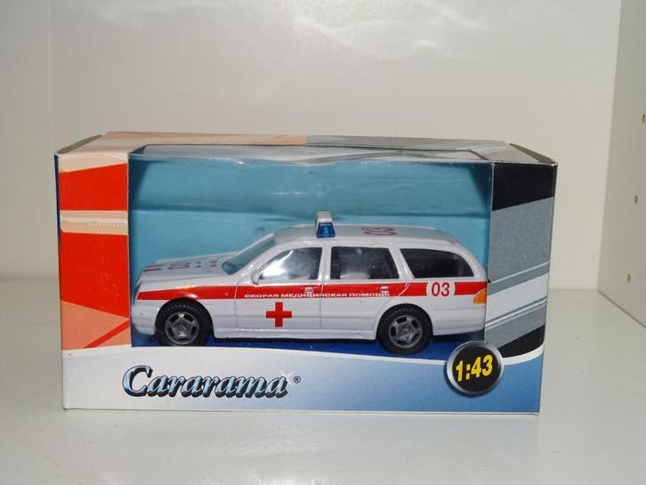 1/43 Ambulance croix rouge mercedes moscou cararama rare, Hobby en Vrije tijd, Modelauto's | 1:43, Nieuw, Auto, Overige merken