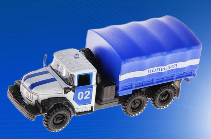 TechnoPark Police (CT10-001-14) ZIL-131 offroad-truck, Hobby en Vrije tijd, Modelauto's | 1:43, Nieuw, Bus of Vrachtwagen, Overige merken
