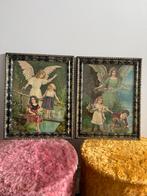 Oude prints Victoriaanse beschermengel engelen, Enlèvement