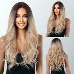 Swiss lace front pruik lang blond haar zonder pony Riley, Envoi, Neuf