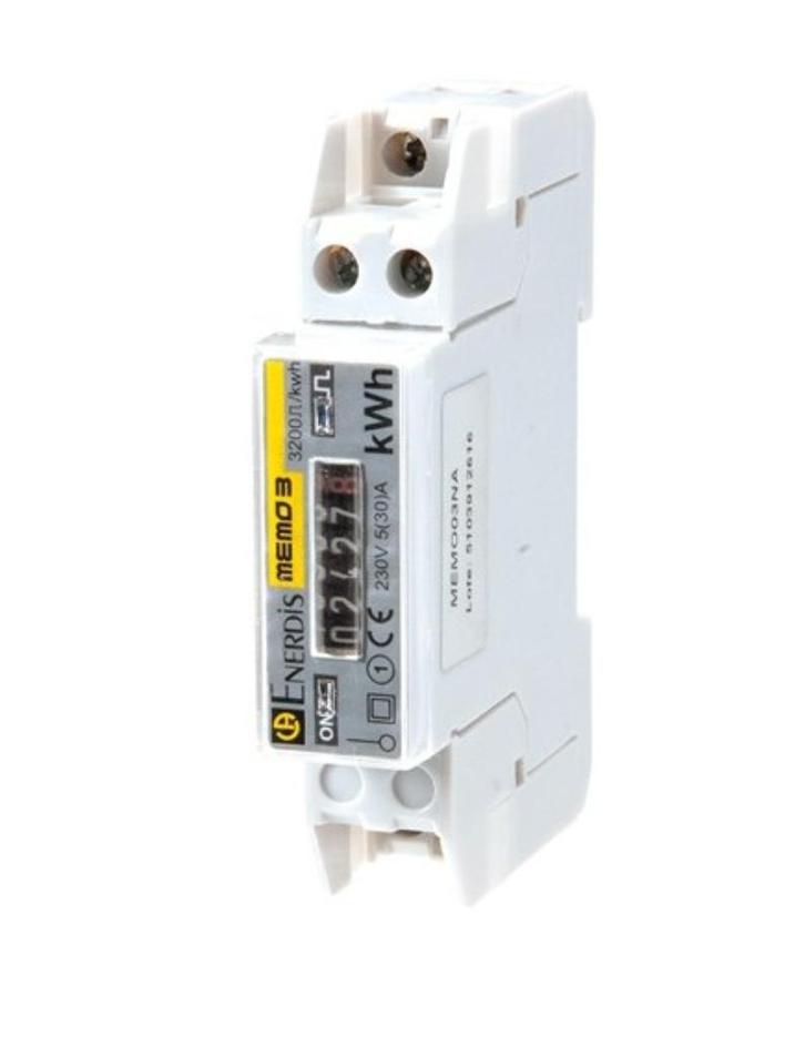 ENERDIS MEMO eenfasige mechanische energiemeter, Doe-het-zelf en Bouw, Meetapparatuur, Nieuw, Elektriciteit, Ophalen of Verzenden