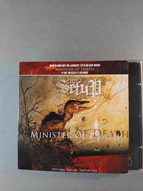 Cd. The Setup. Minister of death (Sampler)., Cd's en Dvd's, Cd's | Hardrock en Metal, Zo goed als nieuw, Ophalen of Verzenden
