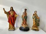 3 heilige beelden met één stolp, Antiek en Kunst, Antiek | Religieuze voorwerpen, Ophalen