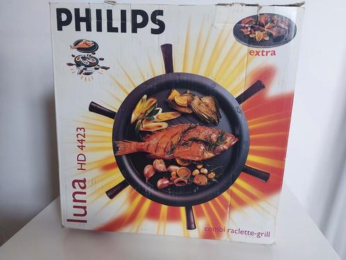 3-in-1 combi: Philips raclette/grill/pierrade (6 personen), Elektronische apparatuur, Gourmetstellen, Nieuw, 4 t/m 7 personen