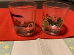 antieke auto borrelglas 2 stuks uit een reeks, Verzamelen, Glas en Drinkglazen, Ophalen, Zo goed als nieuw, Borrel- of Shotglas