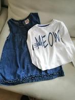 Jeans jurkje met bijpassende t-shirt maat 104, Ophalen of Verzenden, Zo goed als nieuw, Meisje, Jurk of Rok
