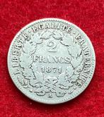 Collection Monnaie - Pièces de 2 Francs Français 1870 - 1871, Argent, Enlèvement ou Envoi