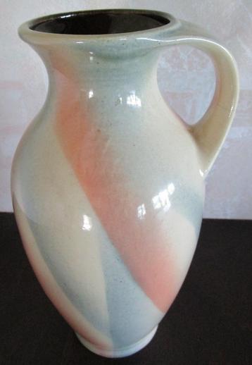 Cruche à fleurs vintage des années 70 vase décoratif faïence