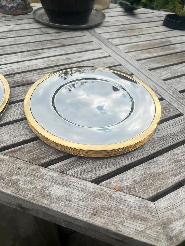 16 luxe onderborden Jean Couzon INOX 18/10 – Made in France, Antiek en Kunst, Antiek | Schalen, Ophalen