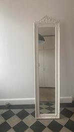 Wit staande spiegel met fantasie hout 180x43, Maison & Meubles, Accessoires pour la Maison | Miroirs, Rectangulaire, Moins de 50 cm