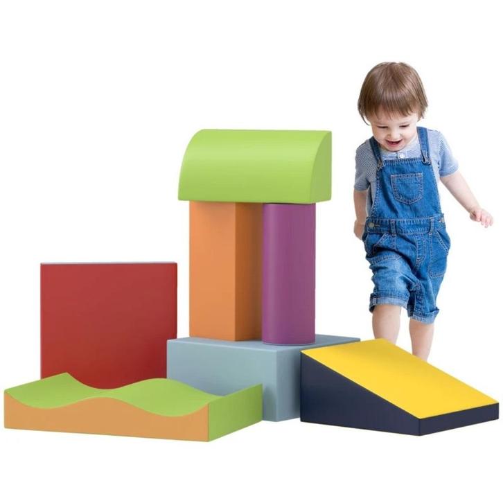 Speelkussenset 7 delig | Zachte bouwstenen | Foam Blokken mo, Kinderen en Baby's, Speelgoed | Babyspeelgoed, Nieuw, Ophalen of Verzenden
