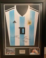 Voetbal Argentinië shirt- Messi en Maradonna gesingeerd., Verzamelen, Ophalen of Verzenden