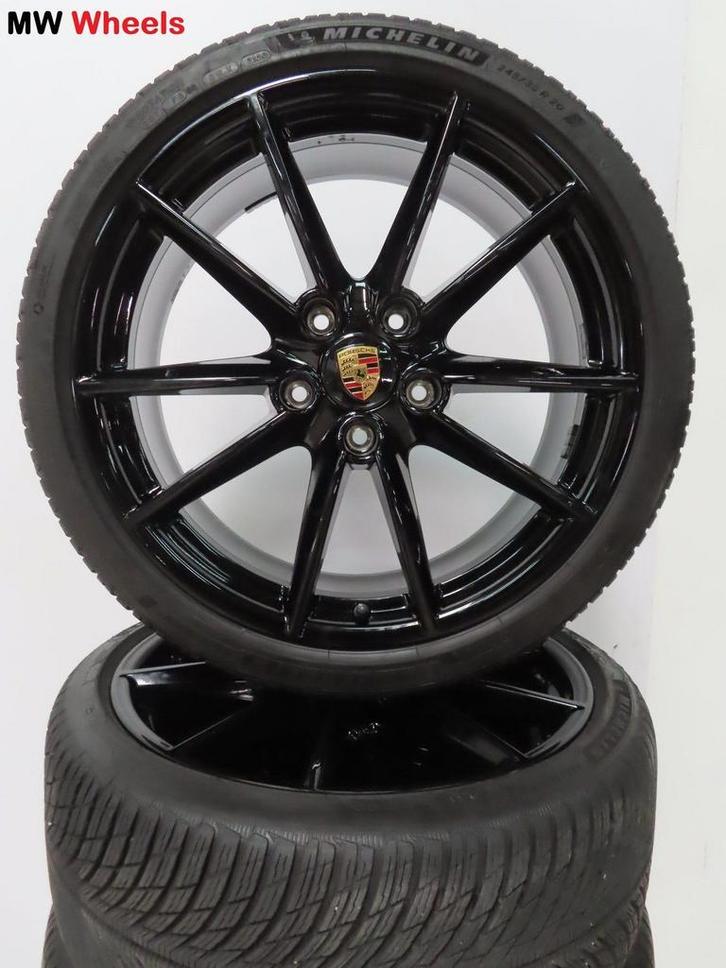 Porsche 21 inch Origineel velgen 911 992 met winterbanden, Auto-onderdelen, Banden en Velgen, Banden en Velgen, Winterbanden, 20 inch