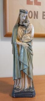 Ancienne statue religieuse Vierge Marie couronnée Jésus, Enlèvement ou Envoi