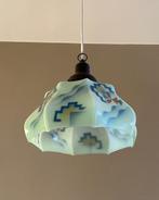Vintage hanglamp met glas en retro motief, Ophalen, Huis en Inrichting