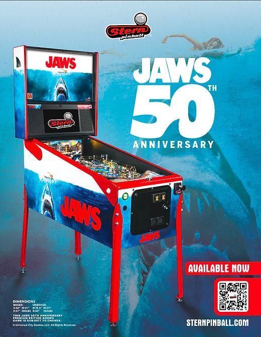Jaws 50 Édition Premium, Collections, Machines | Flipper (jeu), Neuf, Imprimante matricielle, Stern, Enlèvement