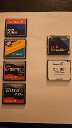 6x compact flash card (CF), Ophalen of Verzenden, Gebruikt, Compact Flash (CF)