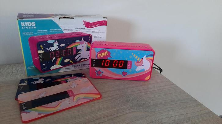 Wekkerradio unicorn eenhoorn, Kinderen en Baby's, Kinderkamer | Inrichting en Decoratie, Gebruikt, Ophalen of Verzenden