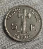 5 Francs Pétain 1941 FDC, Postzegels en Munten, Ophalen, Frankrijk