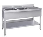Speeltafel / spoelbak dubbel rvs inox horeca, Zakelijke goederen, Ophalen