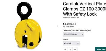 metaalplaat klem beschikbaar voor biedingen