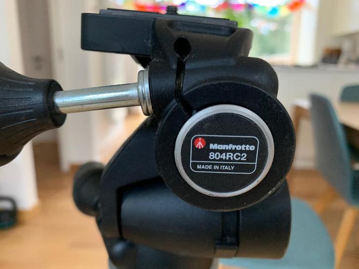 Tripod statief - Manfrotto 055XDB tripod met 804RC2 head, Audio, Tv en Foto, Fotografie | Professionele apparatuur, Zo goed als nieuw