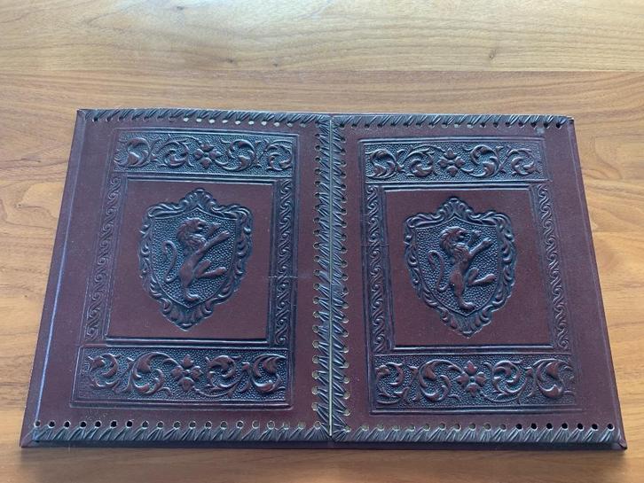 Vintage lederen onbeschadigde bureaumap, Antiek en Kunst, Curiosa en Brocante, Ophalen of Verzenden