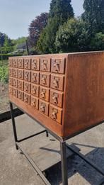 vintage kast met schuiven dressoir apothekerskast archief, Antiek en Kunst, Curiosa en Brocante, Ophalen