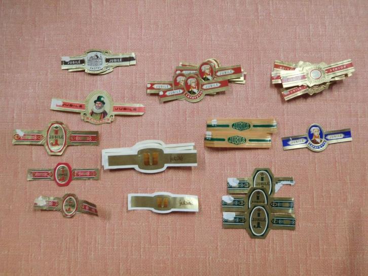 Fabrikant Jubilee Sigarenbandjes ++, Verzamelen, Rookartikelen, Aanstekers en Luciferdoosjes, Gebruikt, Sigarenbandjes, Ophalen of Verzenden