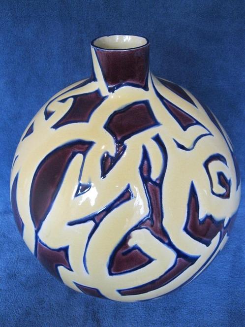 Vintage zeldzame dikke ronde vaas Katherine Vanpoucke, Antiquités & Art, Antiquités | Vases, Enlèvement