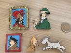 Tintin 5 magnets en bois Trousselier, Tintin