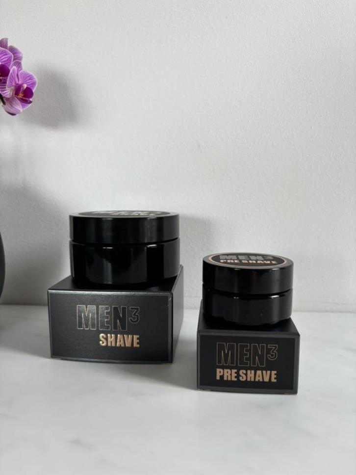 MEN³ pre-shave + shave, Handtassen en Accessoires, Uiterlijk | Gezichtsverzorging, Nieuw, Verzorging, Gehele gezicht, Ophalen of Verzenden