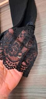 Chaussettes à genoux avec belle Dantelle, noires, taille 38, Enlèvement ou Envoi, Neuf