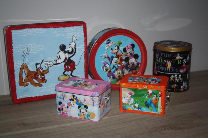 blikken en muziekdoos Disney , Mickey and friends, Verzamelen, Disney, Zo goed als nieuw, Overige typen, Overige figuren, Ophalen of Verzenden
