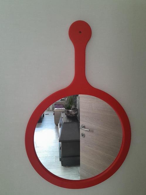 Prachtige vintage Ikea oranje spiegel jaar 80' 90' TBE, Antiek en Kunst, Curiosa en Brocante, Ophalen