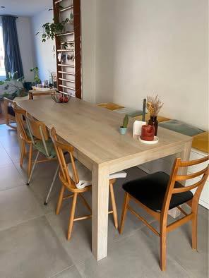 Eettafel 8-10 personen, Huis en Inrichting, Tafels | Eettafels, Gebruikt, Vijf personen of meer, Rechthoekig, Ophalen