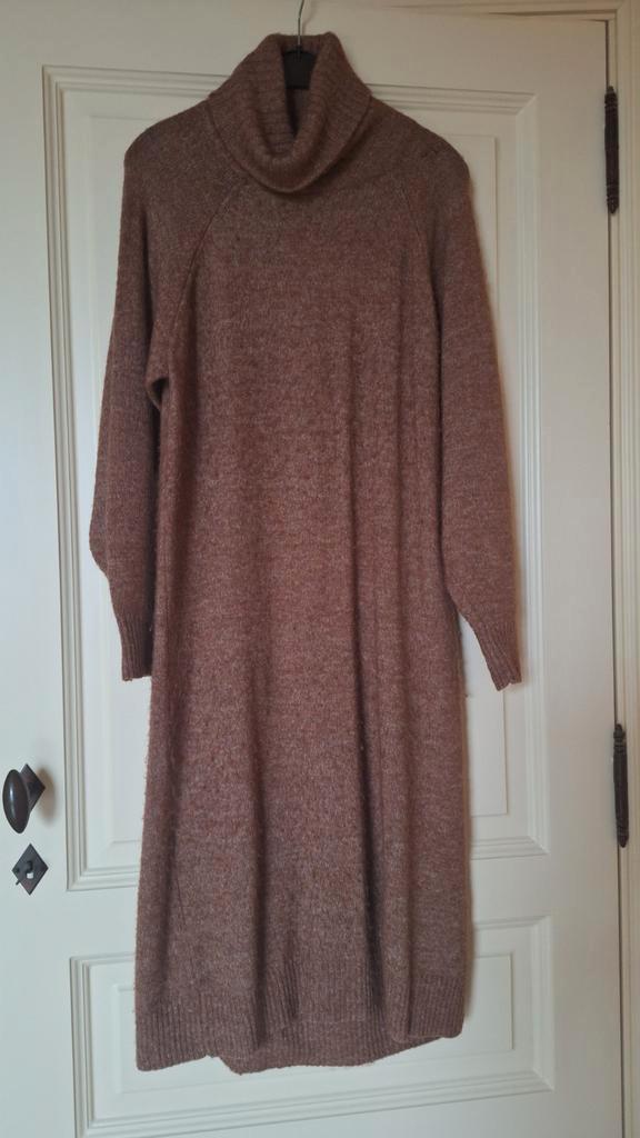 Lang bruin winterkleed, Kleding | Dames, Grote Maten, Zo goed als nieuw, Bruin, Ophalen of Verzenden