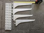 4x Wandrail & 4xPlankdrager in aluminium, Huis en Inrichting, Woonaccessoires | Wandplanken en Boekenplanken, Ophalen of Verzenden
