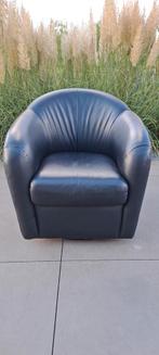 Lederen draaizetel Italsofa., Huis en Inrichting, Fauteuils, Ophalen, Zo goed als nieuw