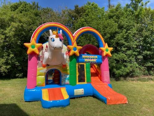 Springkastel unicorn, Hobby en Vrije tijd, Feestartikelen, Gebruikt, Feestartikel, Verzenden