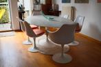 Flute eettafel marmer met 6 stoelen, Ophalen, Zo goed als nieuw