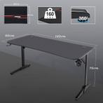 Bureau gamer  1m40 x 60  Utilisé 2 mois, Enlèvement, Comme neuf, Bureau