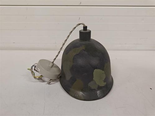 A5951 Stalen Leger Helm [Hanglamp], Huis en Inrichting, Lampen | Hanglampen, Gebruikt, Ophalen of Verzenden